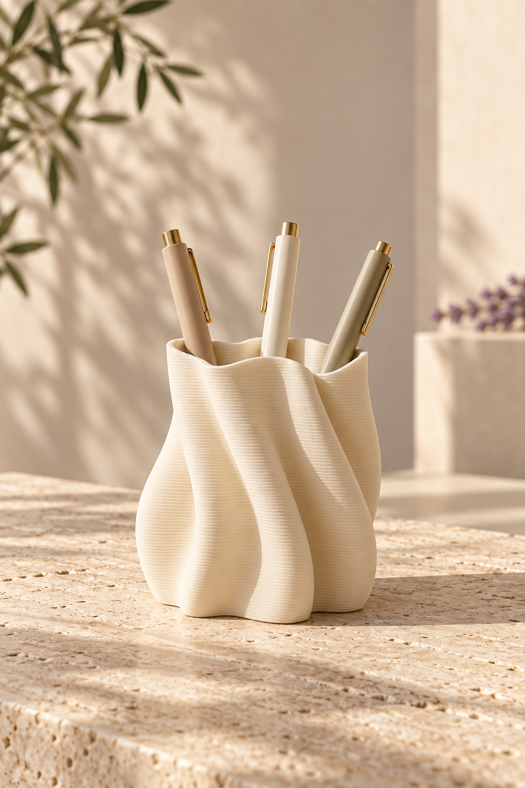 Concept di portapenne Piega stampato in 3D